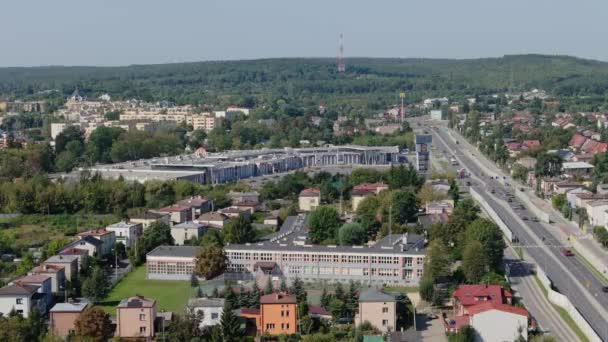Prachtige Landscape Gallery Mall Chelm Aerial View Polen Hoge Kwaliteit — Stockvideo
