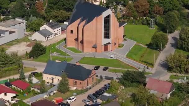 Krásný Kostel Radom Aerial View Polsko Vysoce Kvalitní Záběry — Stock video