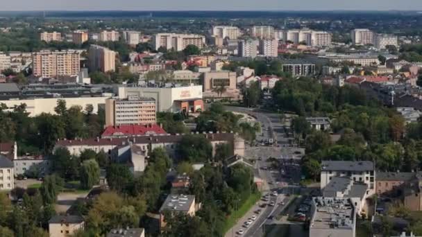 Gyönyörű Panoráma Galéria Mall Radom Aerial View Lengyelország Kiváló Minőségű — Stock videók