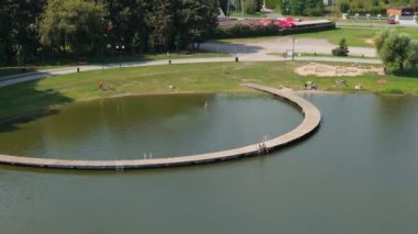 Güzel Borki Pond Radom Havacılık Polonya. Yüksek kalite 4k görüntü