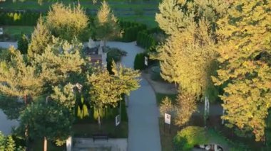 Güzel İncil Bahçesi Bazilikası Stara Wies Hava Manzarası Polonya. Yüksek kalite 4k görüntü