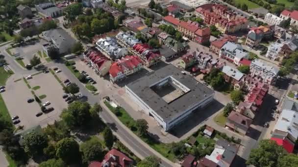 Centro Commerciale Chrobry Chelm Vista Aerea Polonia Filmati Alta Qualità — Video Stock
