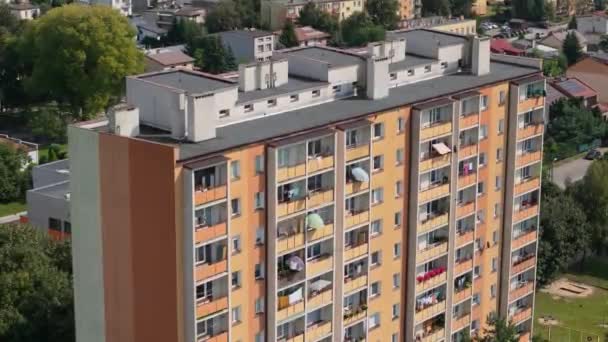 Gyönyörű Táj Felhőkarcolók Radom Aerial View Lengyelország Kiváló Minőségű Felvételek — Stock videók