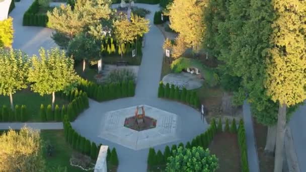 Güzel Ncil Bahçesi Bazilikası Stara Wies Hava Manzarası Polonya Yüksek — Stok video