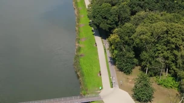 美丽的博尔基泻湖拉多姆空中观波兰 高质量的4K镜头 — 图库视频影像