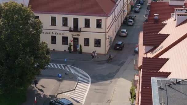 Piękny Newtown Hall Market Square Radom Aerial View Poland Wysokiej — Wideo stockowe