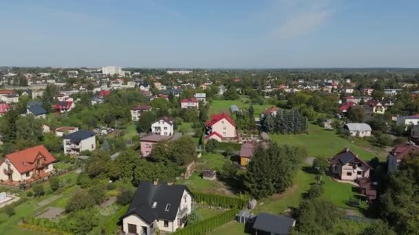 Bellissimo Paesaggio Housing Estate Chelm Vista Aerea Polonia Filmati Alta — Video Stock