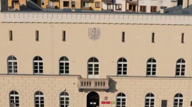 Güzel Newtown Malikânesi Pazar Meydanı Radom Hava Manzarası Polonya. Yüksek kalite 4k görüntü