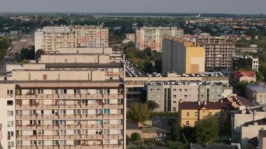 Güzel Gökdelenler Radom Havadan Görünümlü Polonya. Yüksek kalite 4k görüntü