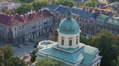 Kilise Anayasası Radom Havacılık Görünümü Polonya. Yüksek kalite 4k görüntü