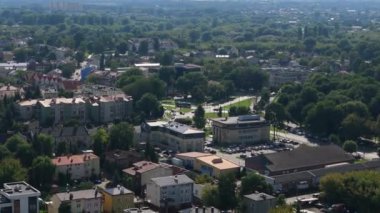 Radom Aerial View Polonya 'nın güzel manzarası. Yüksek kalite 4k görüntü