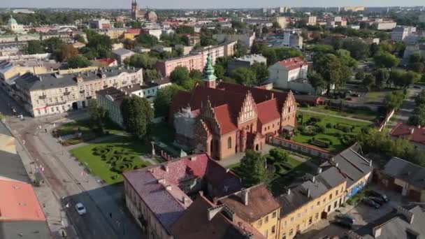 Indah Landscape Monastery Complex Radom Pemandangan Udara Polandia Rekaman Berkualitas — Stok Video