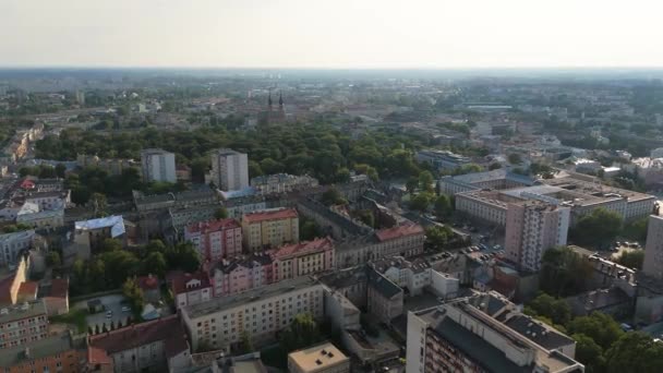Şehir Merkezindeki Güzel Peyzaj Parkı Radom Havacılık Manzarası Polonya Yüksek — Stok video
