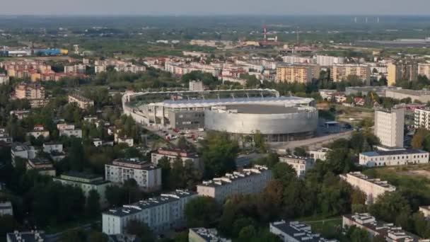 美しい風景スポーツセンターラドム空中ビューポーランド 高品質の4K映像 — ストック動画