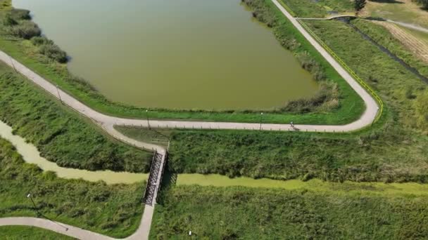Lagoa Paisagem Bonita Krasnobrod Vista Aérea Polônia Imagens Alta Qualidade — Vídeo de Stock