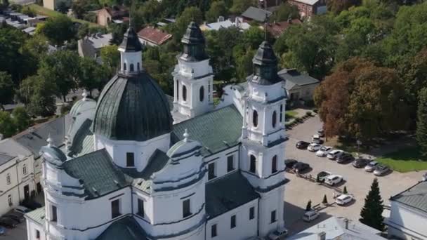 Güzel Bazilika Chelm Hava Manzarası Polonya Yüksek Kalite Görüntü — Stok video