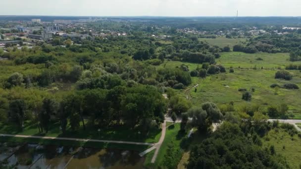 Bellissimo Paesaggio Radom Vista Aerea Polonia Filmati Alta Qualità — Video Stock