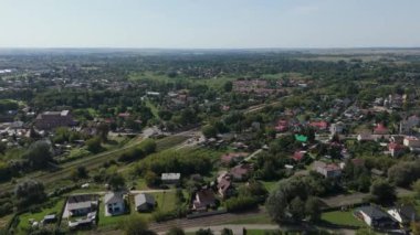 Güzel Peyzaj İzleri Chelm Havadan Polonya 'yı gösteriyor. Yüksek kalite 4k görüntü