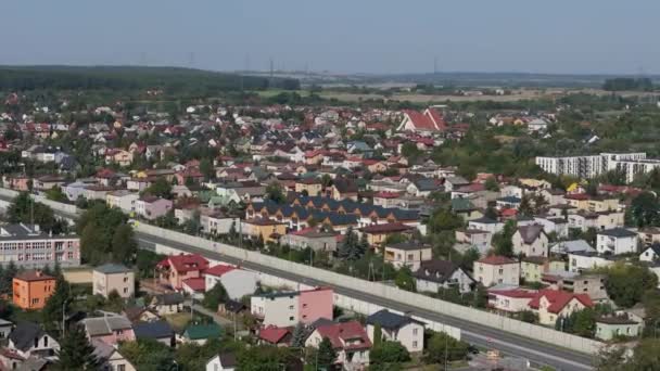 Bellissimo Paesaggio Housing Estate Chelm Vista Aerea Polonia Filmati Alta — Video Stock
