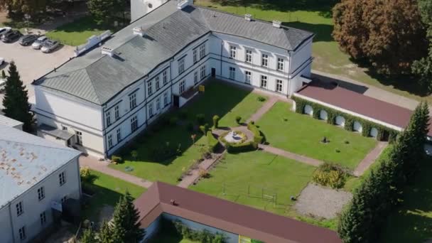 美丽的大教堂博物馆Chelm Aerial View Poland 高质量的4K镜头 — 图库视频影像