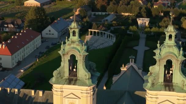 Bellissimo Giardino Biblico Basilica Stara Wies Vista Aerea Polonia Filmati — Video Stock