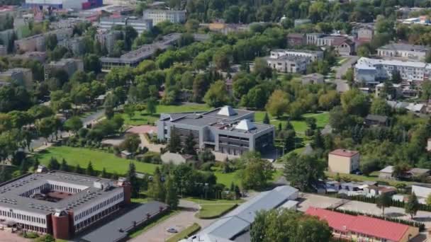 美丽的风景图书馆切尔姆空中景观波兰 高质量的4K镜头 — 图库视频影像