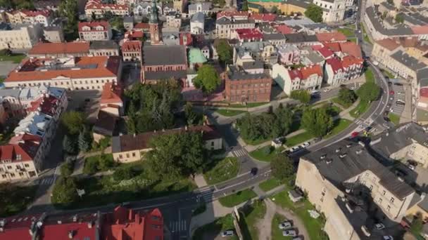 Mooi Plein Radom Luchtfoto View Polen Hoge Kwaliteit Beeldmateriaal — Stockvideo