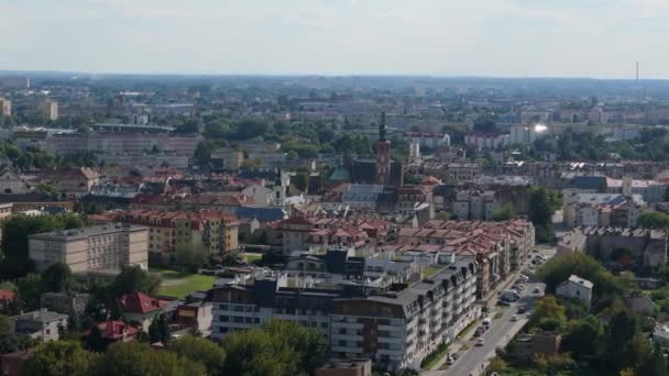 Güzel Peyzaj Radom Hava Manzarası Polonya Yüksek Kalite Görüntü — Stok video