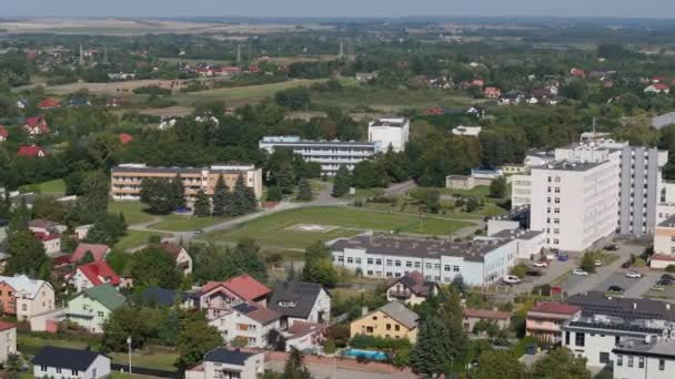 Beautiful Landscape Hospital Chelm Aerial View Poland High Quality Footage — Stock Video