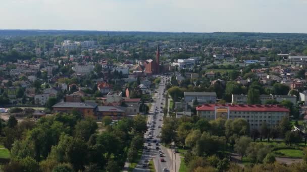 Güzel Peyzaj Yolu Radom Hava Manzarası Polonya Yüksek Kalite Görüntü — Stok video
