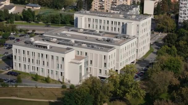 Krajina Palace Justice Radom Aerial View Polsko Vysoce Kvalitní Záběry — Stock video