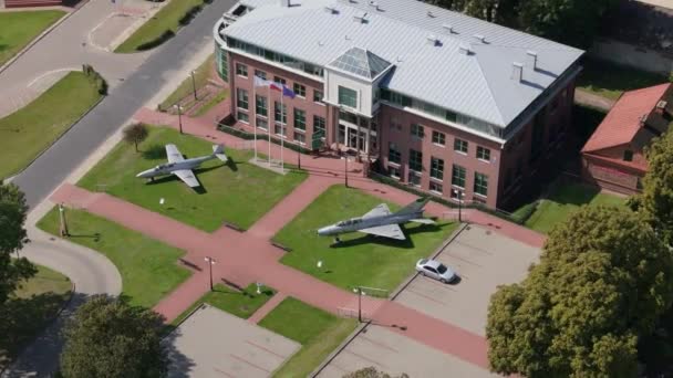 飞机纪念碑切尔姆空中景观波兰 高质量的4K镜头 — 图库视频影像