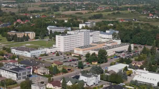 Gyönyörű Táj Kórház Chelm Aerial View Lengyelország Kiváló Minőségű Felvételek — Stock videók