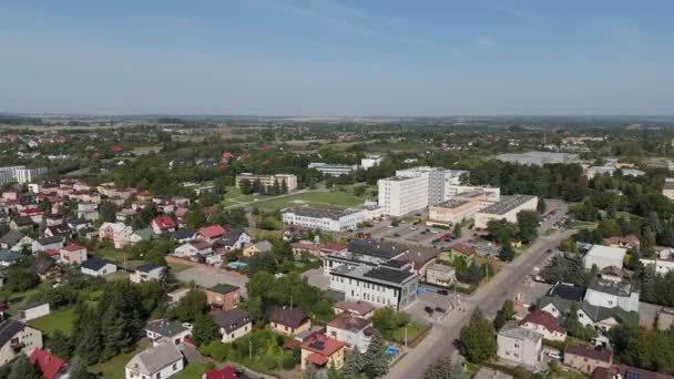 Hermoso Paisaje Hospital Chelm Vista Aérea Polonia Imágenes Alta Calidad — Vídeos de Stock