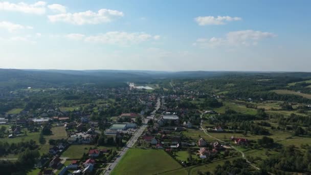 Paisagem Bonita Krasnobrod Vista Aérea Polônia Imagens Alta Qualidade — Vídeo de Stock