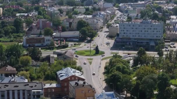Güzel Peyzaj Dönüşü Chelm Hava Manzarası Polonya Yüksek Kalite Görüntü — Stok video
