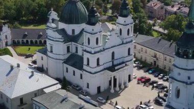 Güzel Bazilika Chelm Hava Manzarası Polonya. Yüksek kalite 4k görüntü