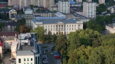Güzel Sandomierz Sarayı Radom Havacılık Manzarası Polonya. Yüksek kalite 4k görüntü