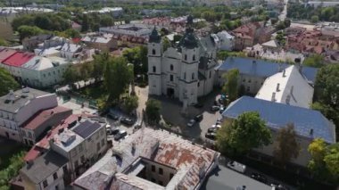 Güzel Peyzaj Kilisesi Eski Şehir Chelm Hava Manzarası Polonya. Yüksek kalite 4k görüntü