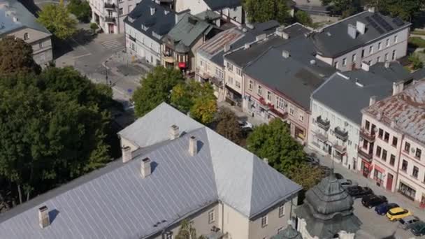 Bellissimo Paesaggio Street Old Town Chelm Vista Aerea Polonia Filmati — Video Stock