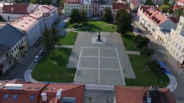 Güzel Eski Kasaba Pazar Meydanı Radom Hava Manzarası Polonya Yüksek — Stok video