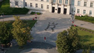 Güzel Sandomierz Sarayı Radom Havacılık Manzarası Polonya. Yüksek kalite 4k görüntü