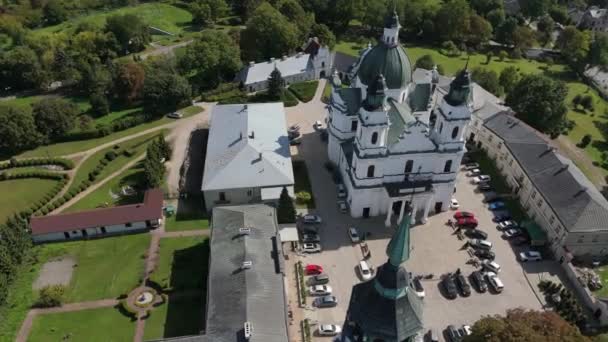 Güzel Peyzaj Bazilikası Chelm Hava Manzarası Polonya Yüksek Kalite Görüntü — Stok video