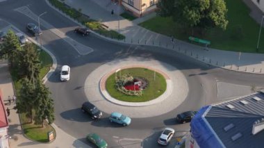 Jaroslaw Havayolları 'nın güzel şehir merkezi manzaralı Polonya. Yüksek kalite 4k görüntü