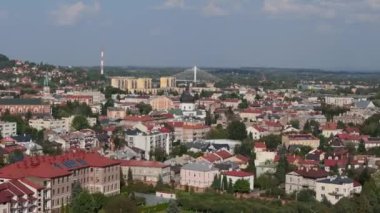 Güzel Panorama Majestic Przemysl Hava Manzaralı Polonya. Yüksek kalite 4k görüntü
