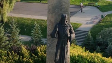 Güzel Cross Hill Przemysl Hava Manzarası Polonya. Yüksek kalite 4k görüntü