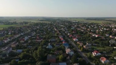 Krasnystaw Havacılık Manzarası Polonya 'da güzel bir peyzaj. Yüksek kalite 4k görüntü