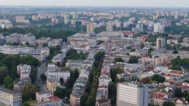 Güzel Panorama Lublin Hava Manzarası Polonya. Yüksek kalite 4k görüntü