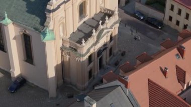 Güzel Bazilika Przemysl Hava Manzarası Polonya. Yüksek kalite 4k görüntü
