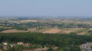 Güzel manzara Przemysl Hava Manzarası Polonya. Yüksek kalite 4k görüntü